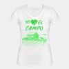 Playera Dama: Algodón Peinado Cuello V Miniatura